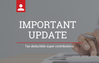 Tax deductible super contributions