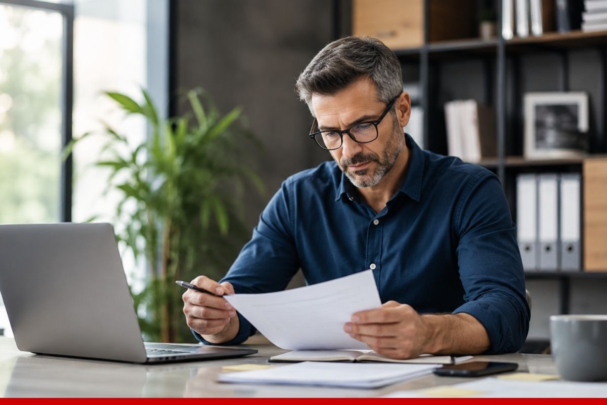 Business owner reviewing payroll and superannuation obligations ahead of Payday Super changes